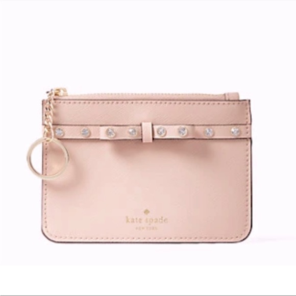 kate spade Bags Kate Spade Laurel Way Jeweled Pink Bitsy Wallet Nwt